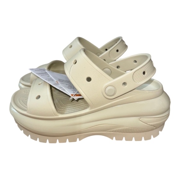 CROCS Shoes - CROCS MEGA CRUSH PLATFORM SANDALS BONE size 5 men 7 womens new with tags!